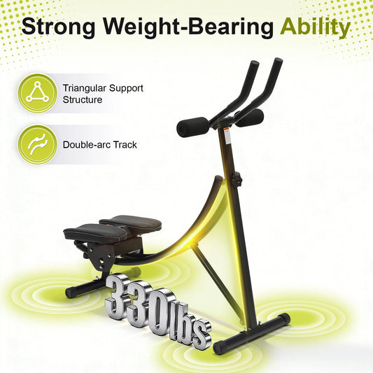 Foldable Ab Machine With Dual Arc Core Trainer And LED Display