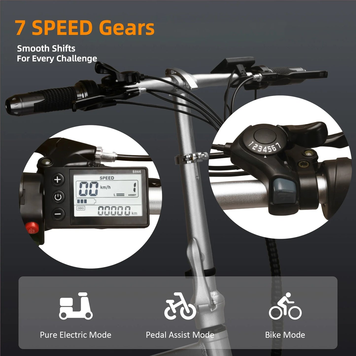 48V 1000W Folding Electric Bike With 50 Mile Range Performance
