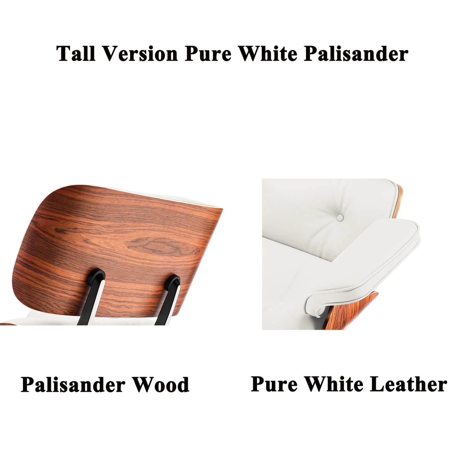 Furgle Top Grain Leather Lounge Chair With Ottoman