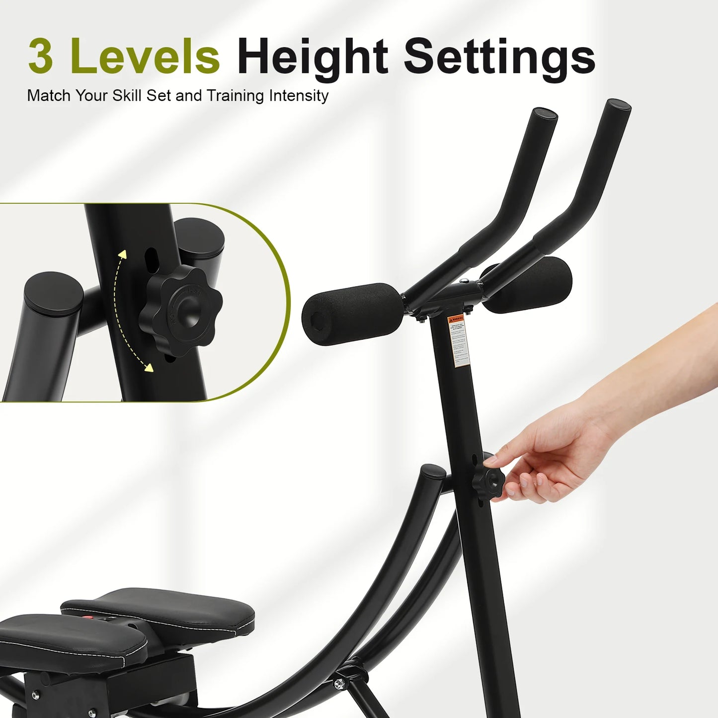 Foldable Ab Machine With Dual Arc Core Trainer And LED Display