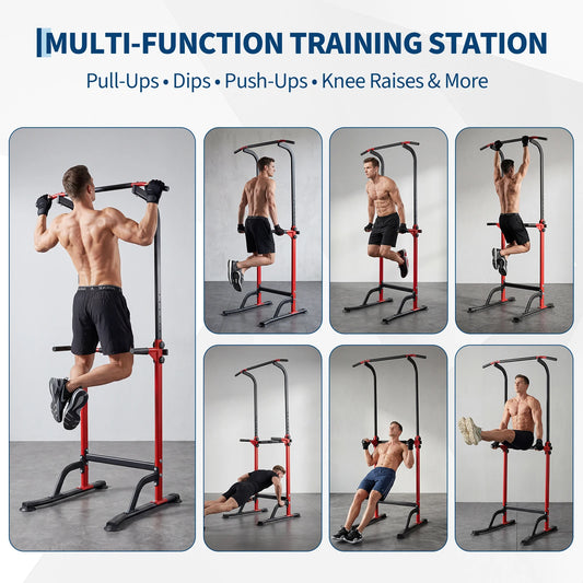 Heavy Duty Power Tower Pull Up Dip Station Multi Function Strength