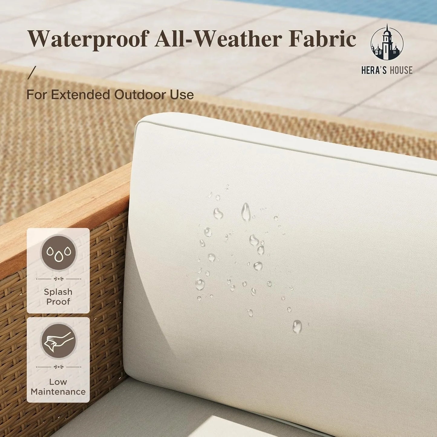 XIUWO 3-Piece Patio Furniture Set Wicker Outdoor Collection