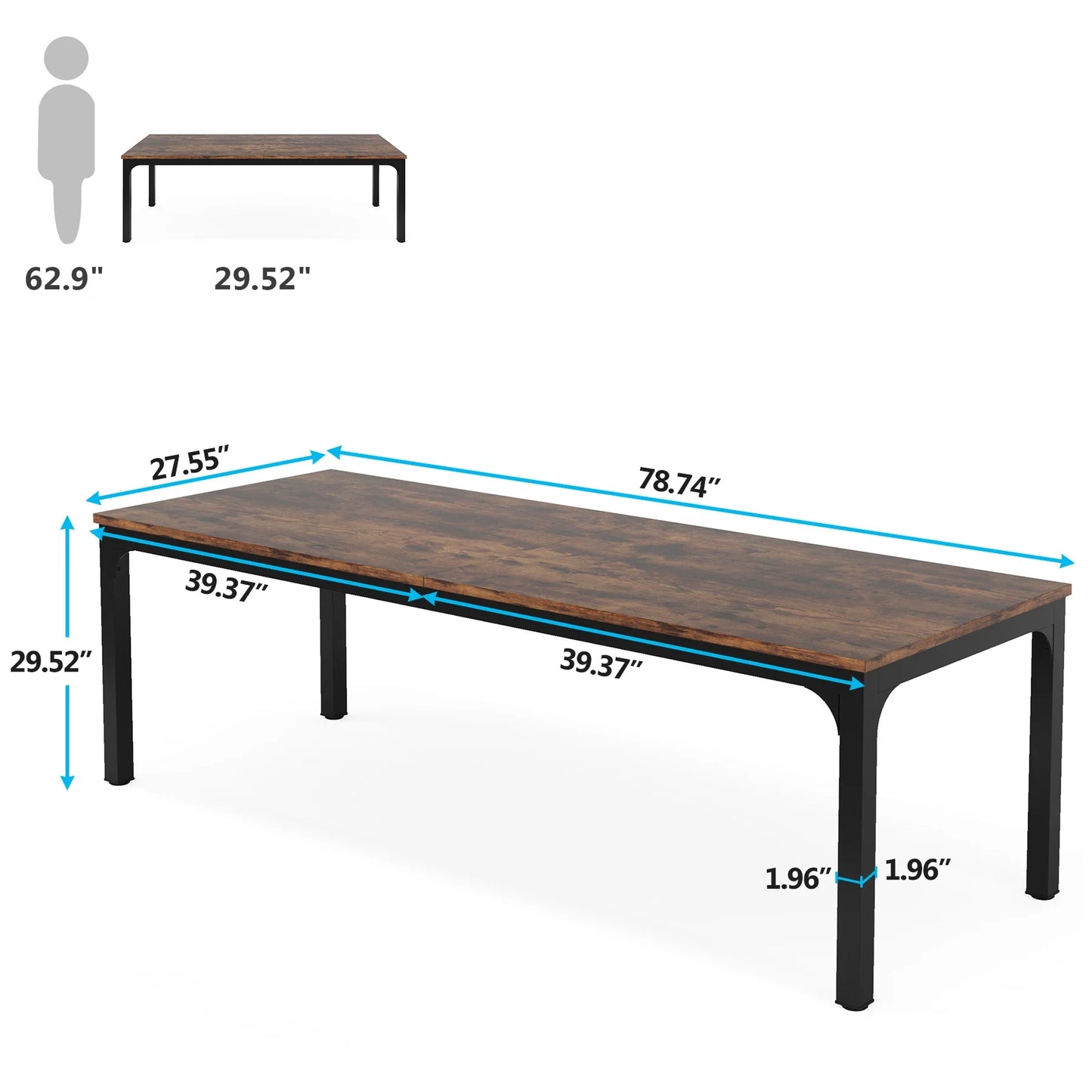 Tribesigns 79 Extra Long Double Computer Desk For Home Office