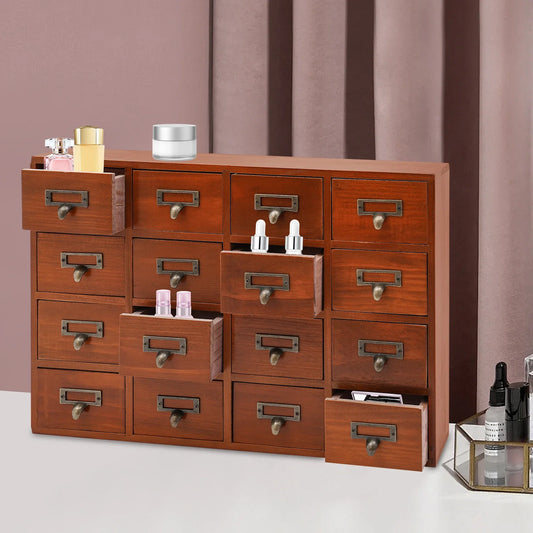 Bymaocar Vintage Wooden Apothecary Cabinet For Home Office