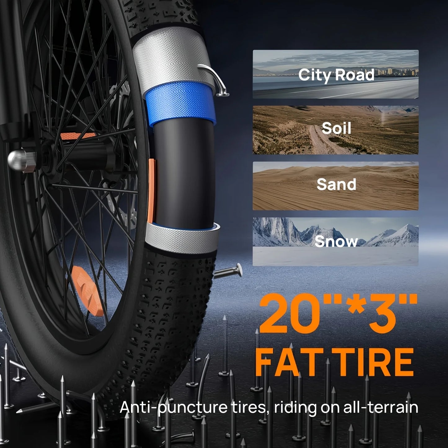 URLIFE E20 1000W Electric Bike With Removable 48V 13Ah Battery Dual Disc Brakes