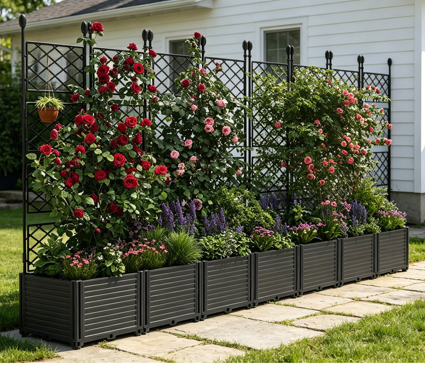 Vertical Raised Garden Bed Trellis Planter Box For Outdoor Plants