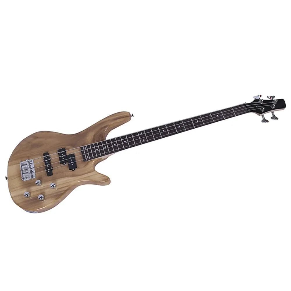 GIB Basswood 24 Frets Electric Bass Guitar School Band Natural Color