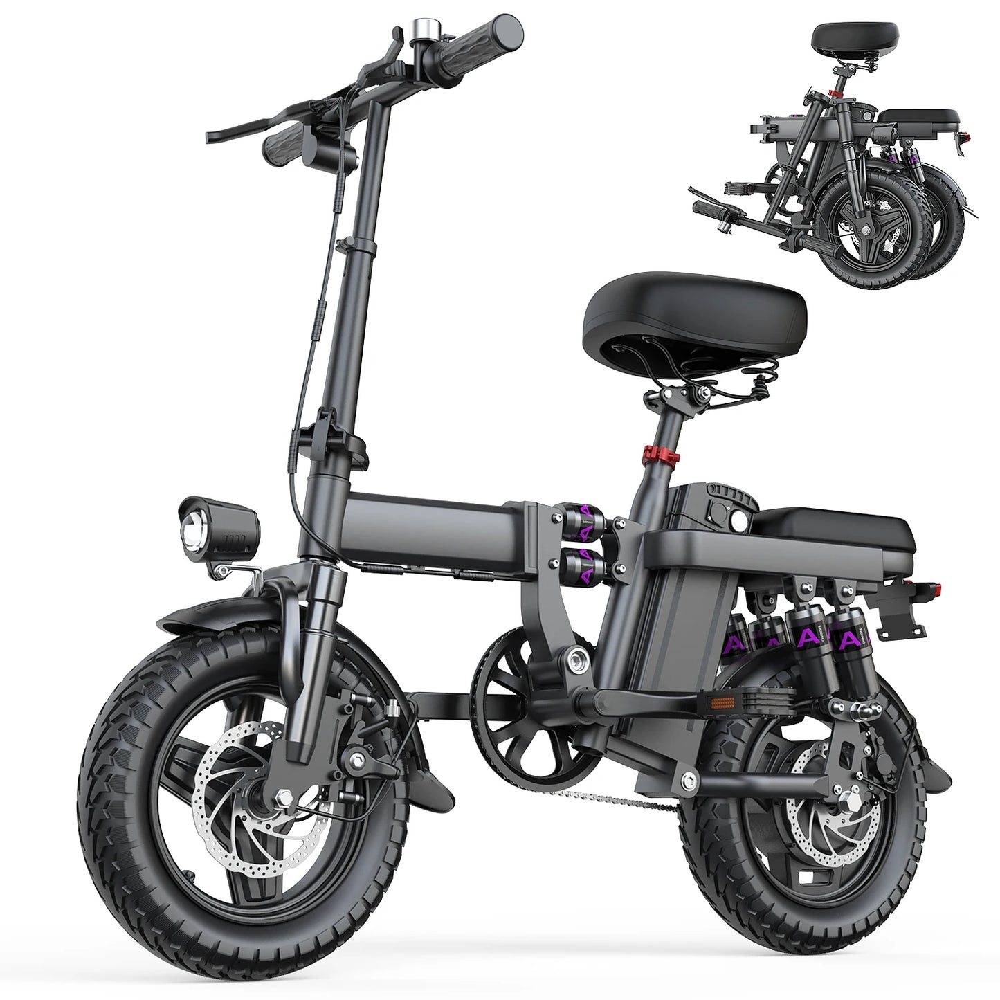UPlee GE5 48V 15Ah Folding Electric Bike With 31-60km Range