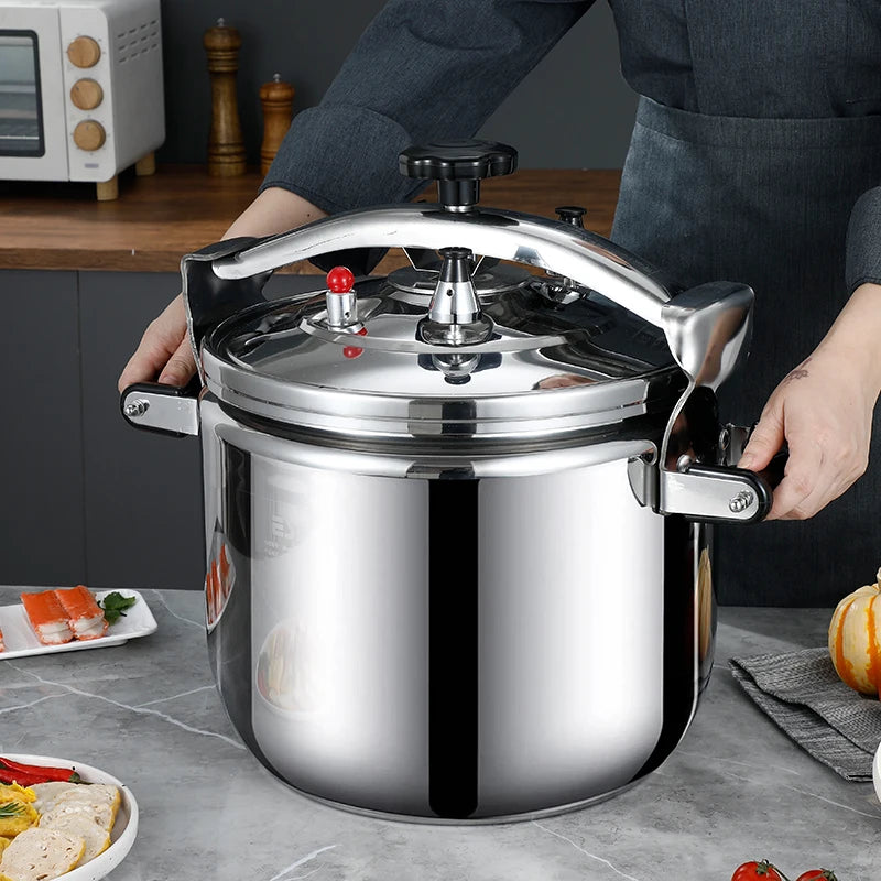 Stainless Steel Pressure Cooker With Steamer And Safety Lock