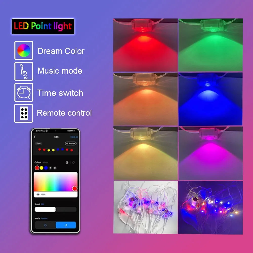 MIMIRGB Eaves Lights Outdoor LED String Strip With App Control