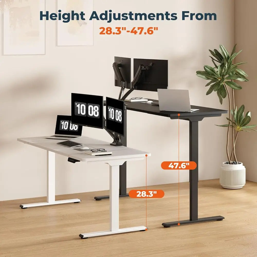 Dual Motor Electric Standing Desk With Adjustable Height Memory Presets