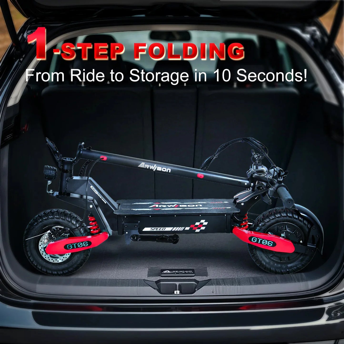 Electric Folding Scooter For Adults With Dual Suspension