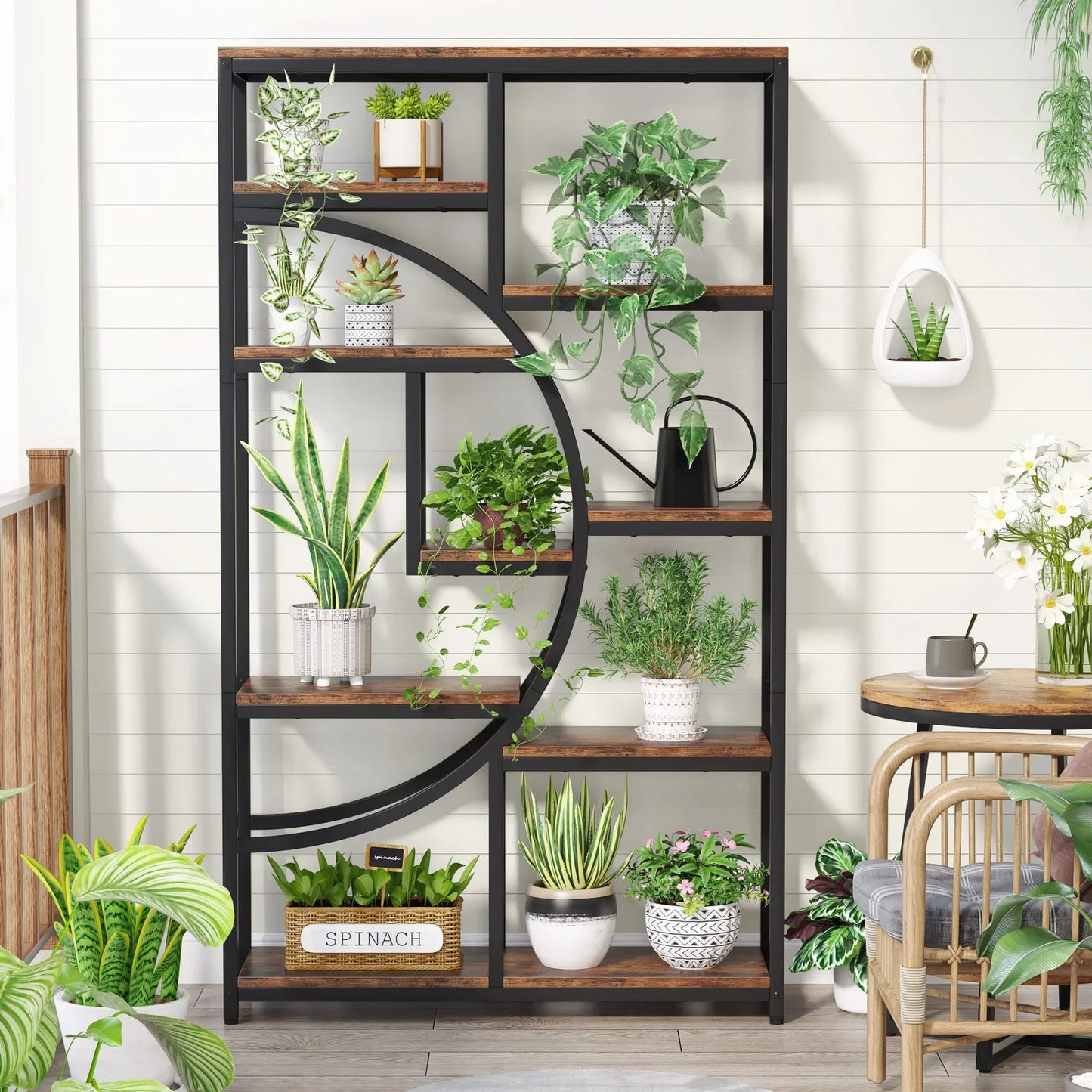 Tribesigns Industrial 5-Tier Etagere Bookcase Freestanding Shelf Organizer