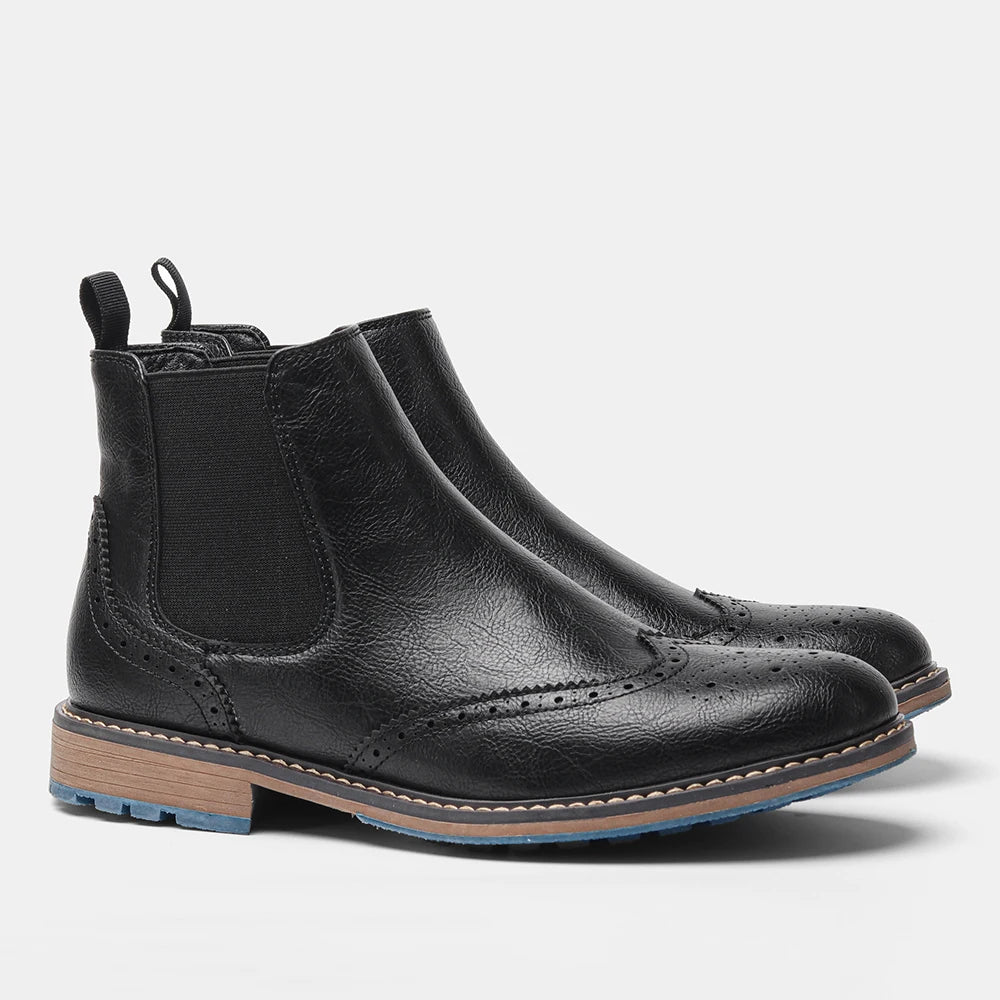 Hecrafted Mens Ankle Boots Comfortable Fashion Footwear