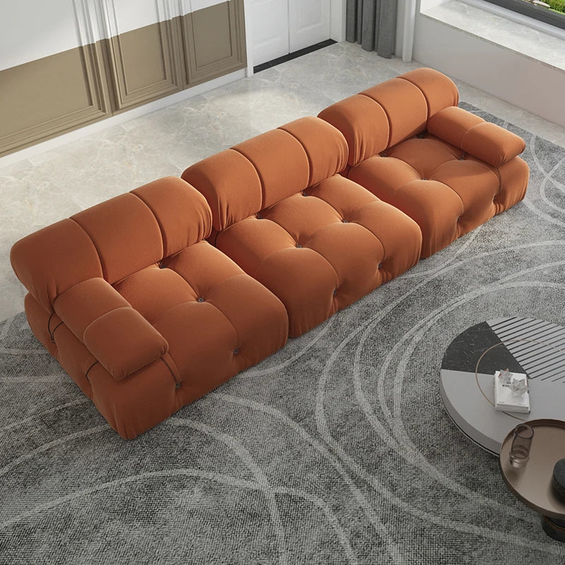 Sdorens Velvet Modular Sectional Sofa Set 3 Seats For Living Room
