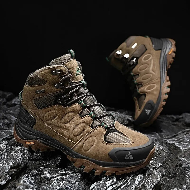 HIKEUP Winter High Top Hiking Boots For Men Non Slip