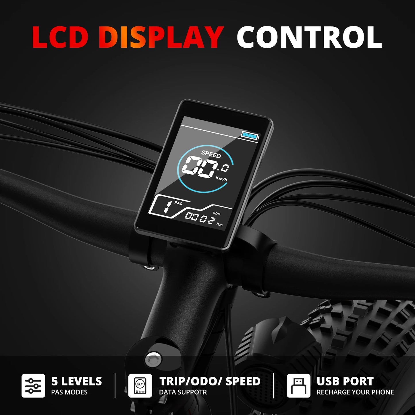 AMYET EB26 Electric Fat Bike 1500W 48V Lithium Battery