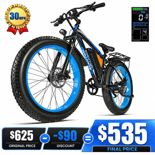 EOEOTWO 1500W Peak Fat Tire Electric Bike 960Wh Battery