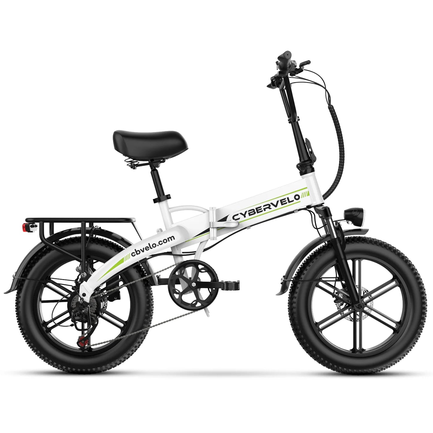 Cybervelo Foldable 1000w Peak Electric Bike With Fat Tires