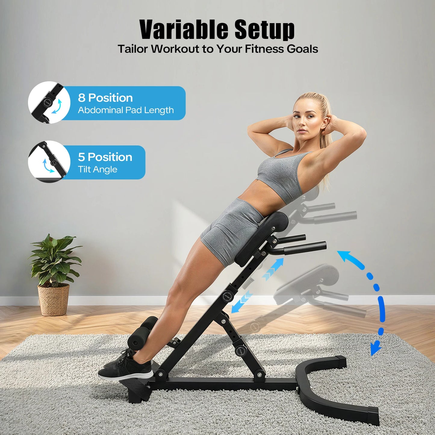 Multi-Functional Roman Chair Back Extension Bench