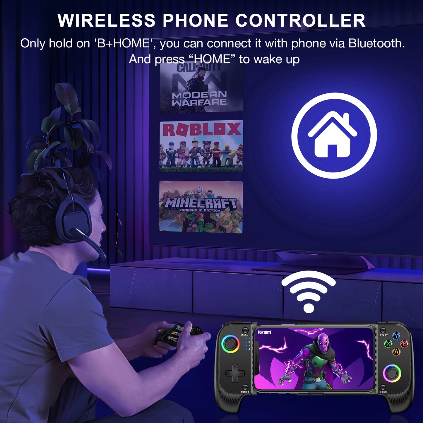 BEBONCOOL MC100 Wireless Bluetooth Mobile Game Controller For iOS Android