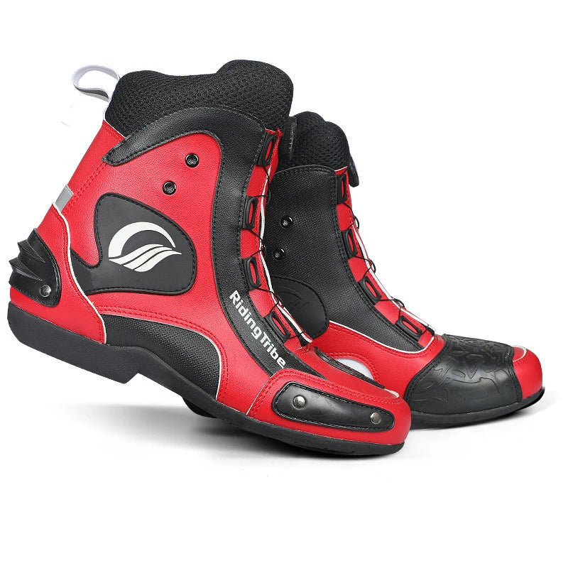 Leather Motorcycle Boots Unisex Professional Riding Footwear