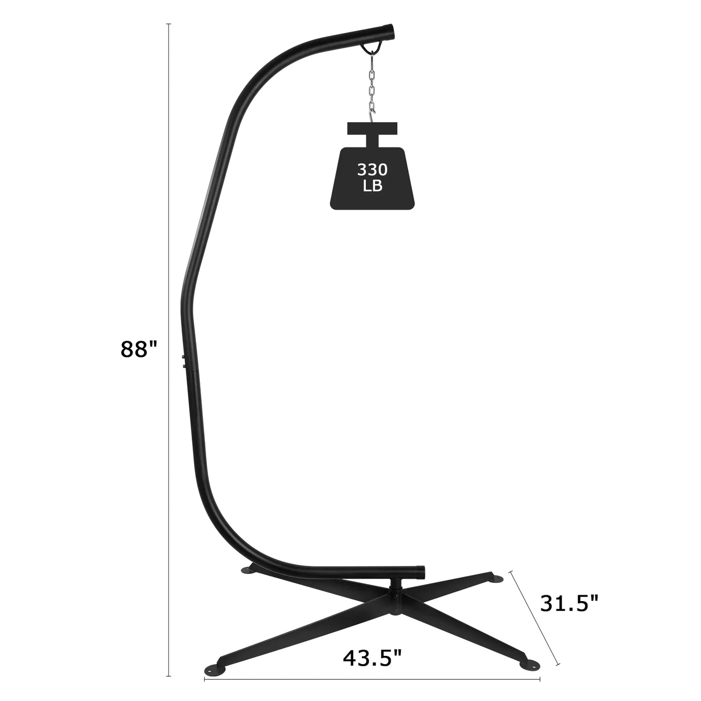 Homfa Heavy Duty Metal Hanging Chair Stand For Outdoor Patio