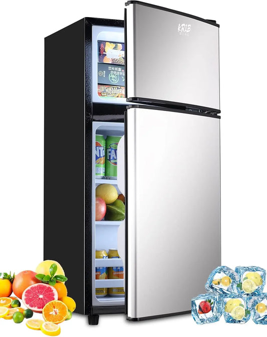 Krib Bling Mini Fridge With Freezer On Top Energy Efficient