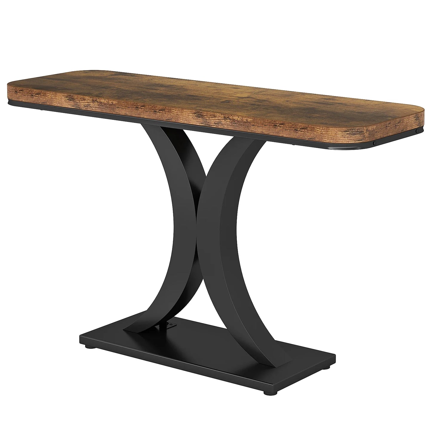 Tribesigns Industrial Console Table With Geometric Base