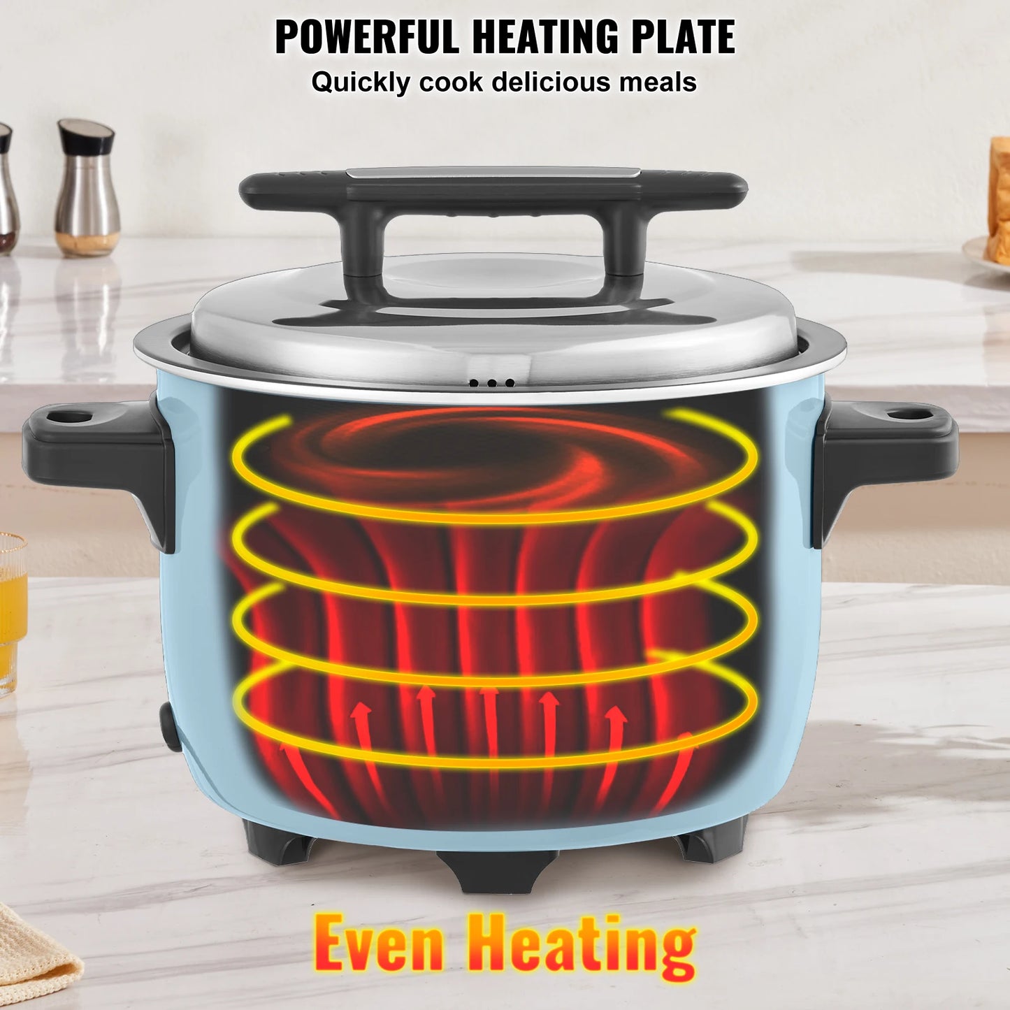 VEVOR Commercial Rice Cooker With Aluminum Nonstick Inner Pot