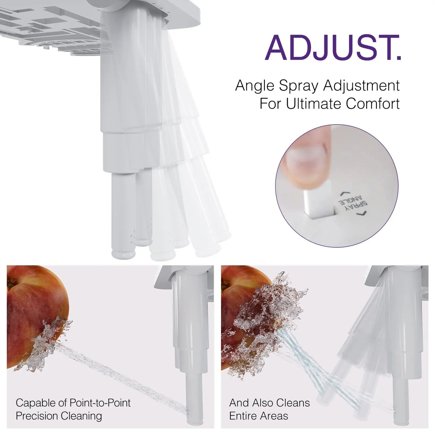 Bidet Attachment for Toilet, Non-Electric Bidet Ultra-Slim Dual Nozzle (Feminine/Rear Wash), Adjustable Pressure Control