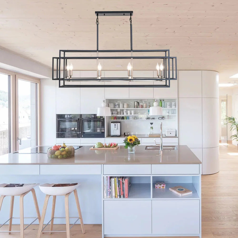 LovingC Retro Industrial Chandelier For Dining Room And Kitchen