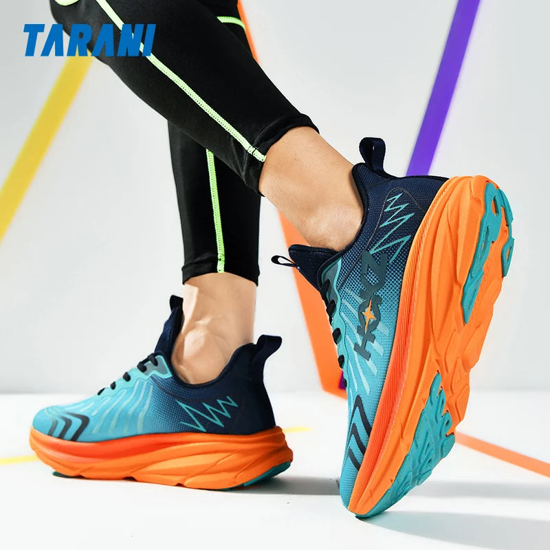 TQBQQ Cushion Running Shoes Unisex Breathable Mesh for Marathon Training