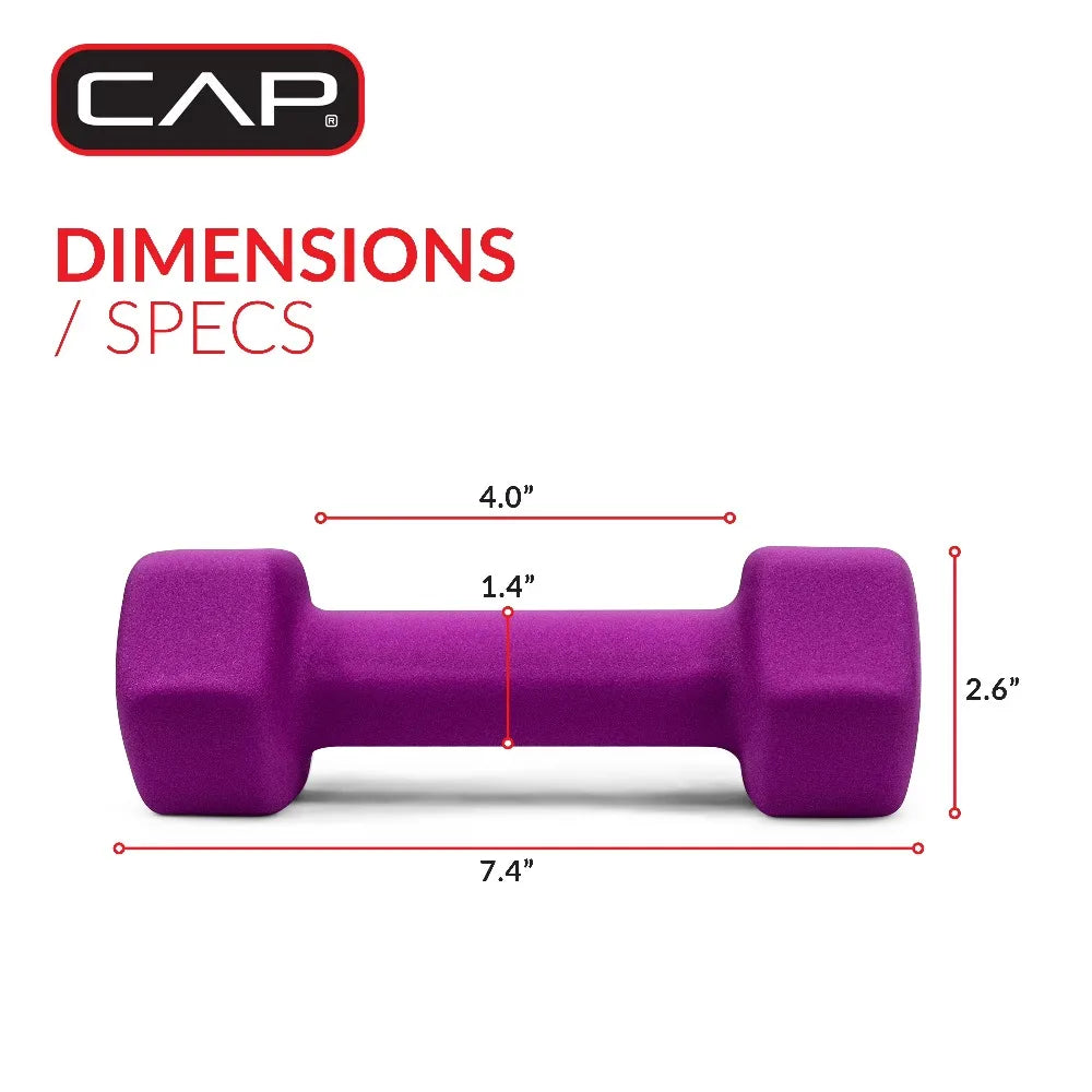 Capsbarbell Neoprene Coated Hexagon Dumbbell Set
