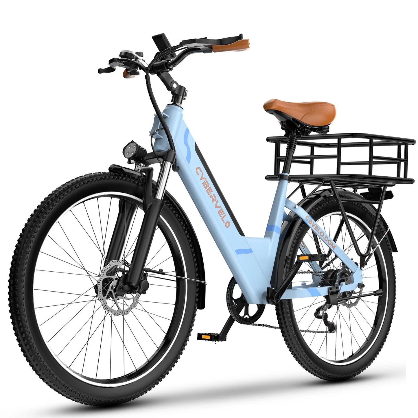 Cybervelo 1000W Peak Electric Bike 80 Mile Range