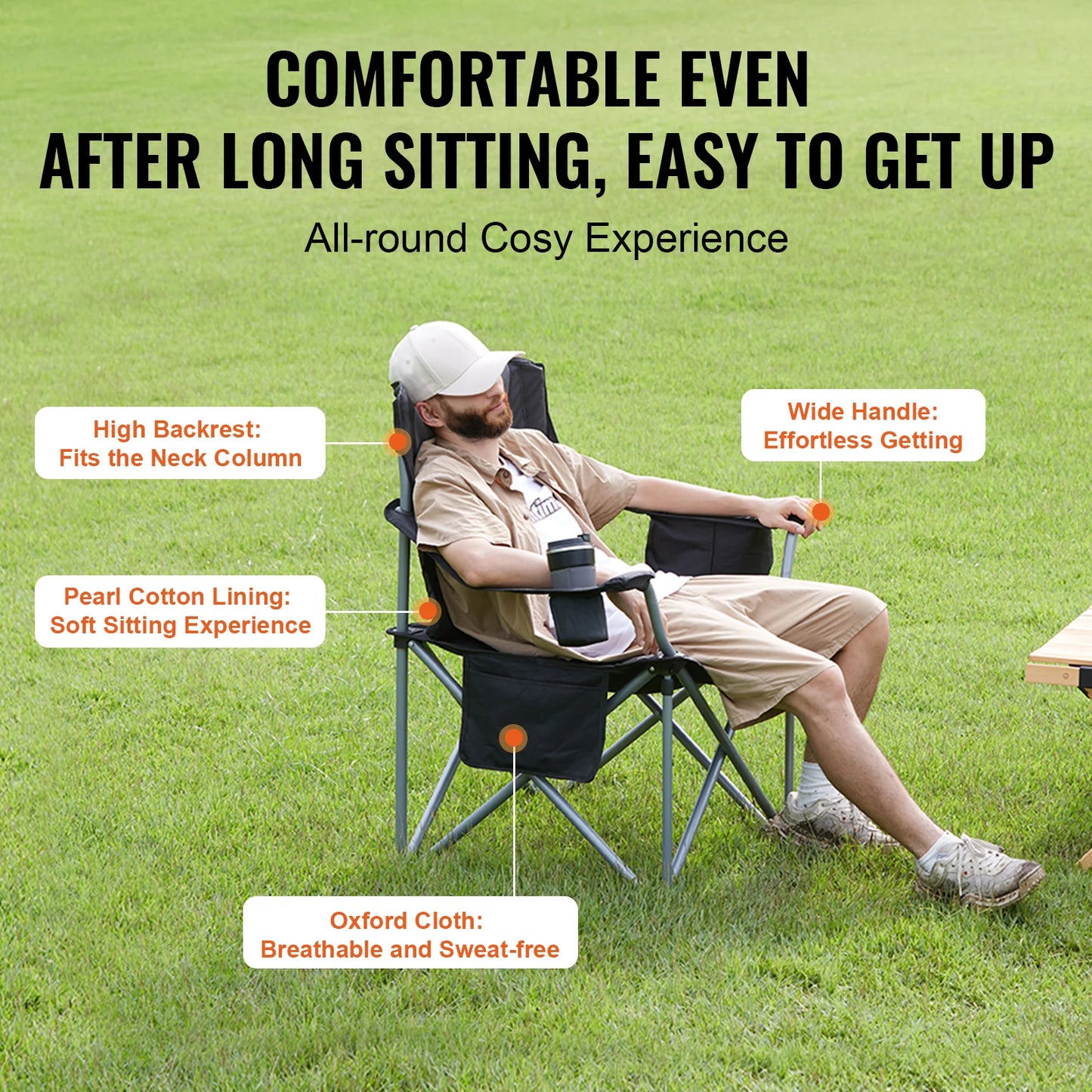SucceBuy Outdoor Folding Camping Chair Ultralight Portable Travel Seat