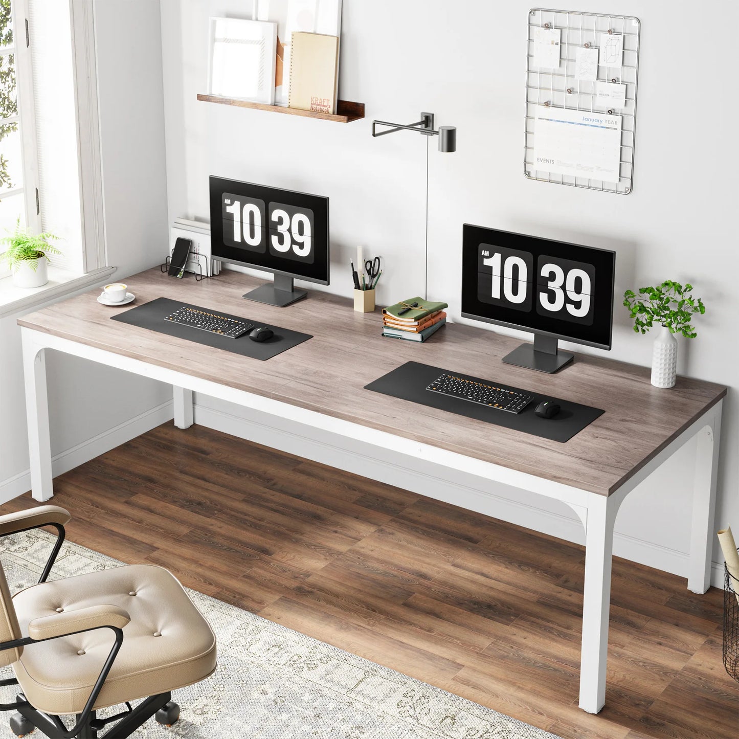 Tribesigns 79 Extra Long Double Computer Desk For Home Office