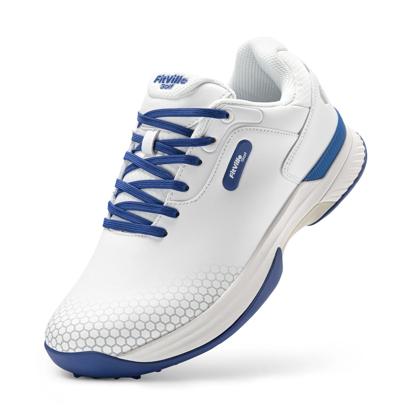 FitVille Wide Men's Golf Shoes Non-Slip Wear-Resistant Comfortable Pickleball Sports Shoes Suitable for Swollen Feet Relieve Toe