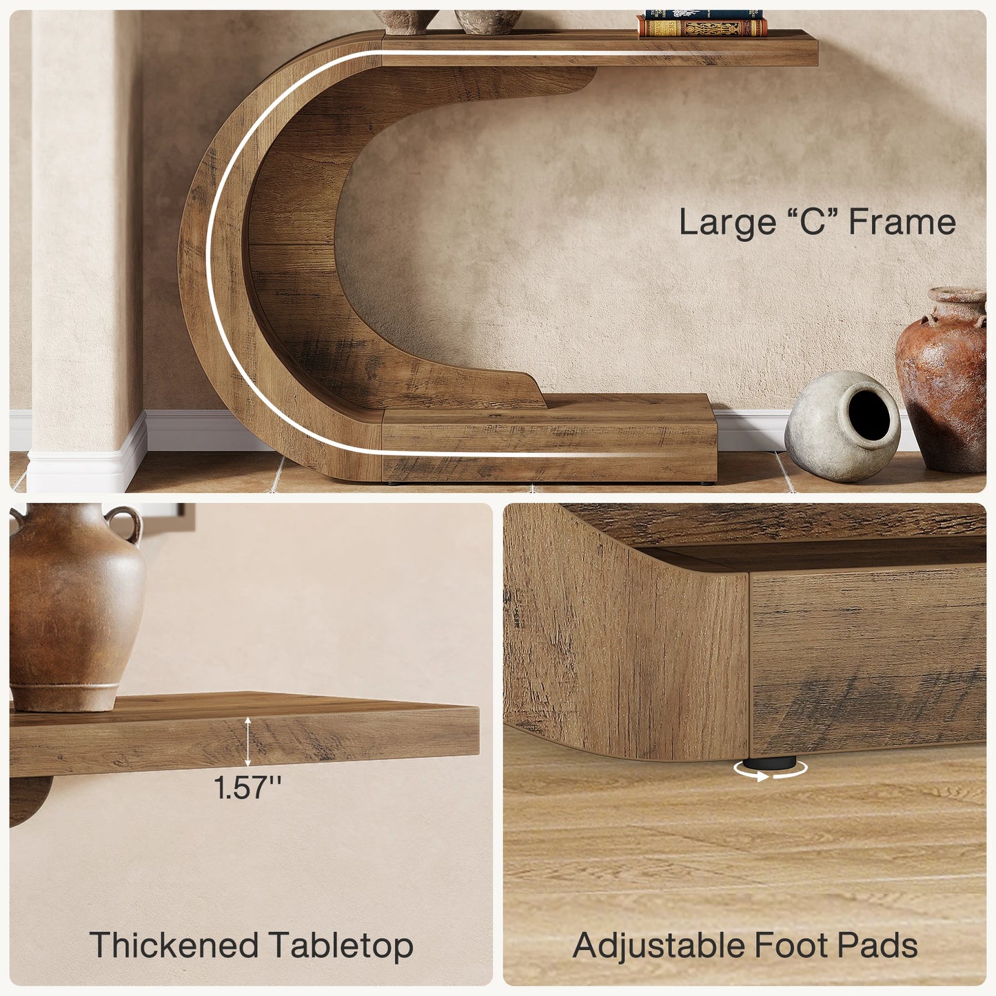 Tribesigns Mid Century Modern Console Table Entryway Living Room