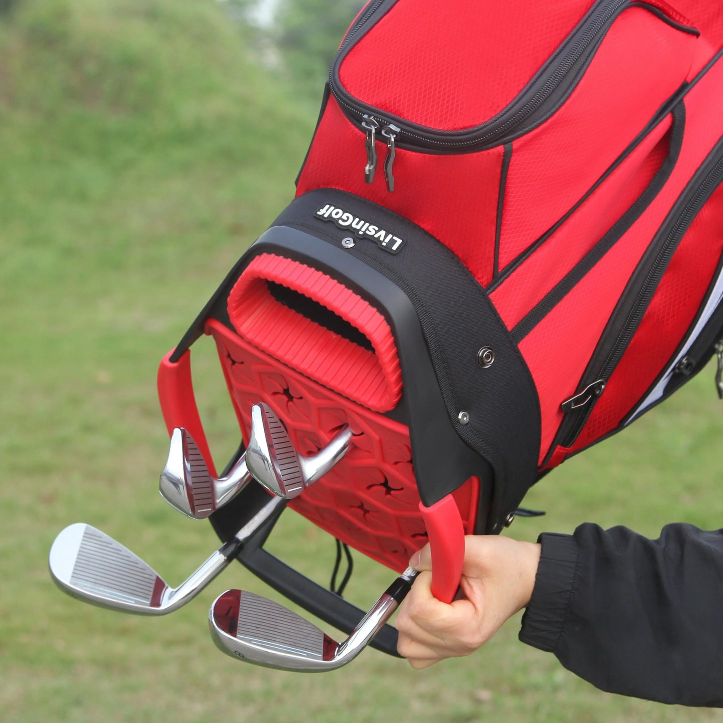 LivsinGolf 15-way Golf Cart Bag with Locking Club Dividers