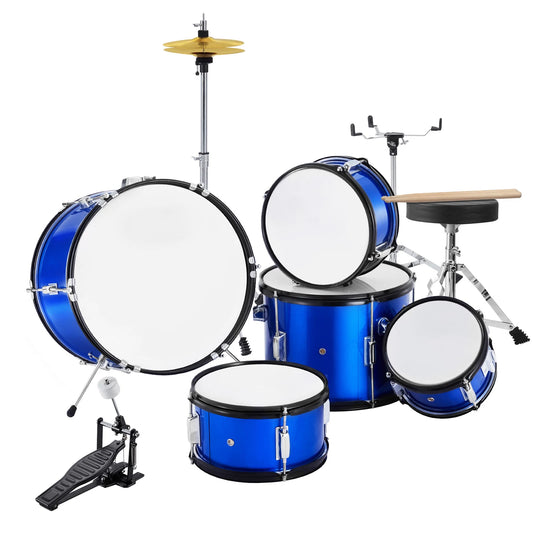 SucceBuy 5-Piece Kids Drum Set With Bass Toms Snare