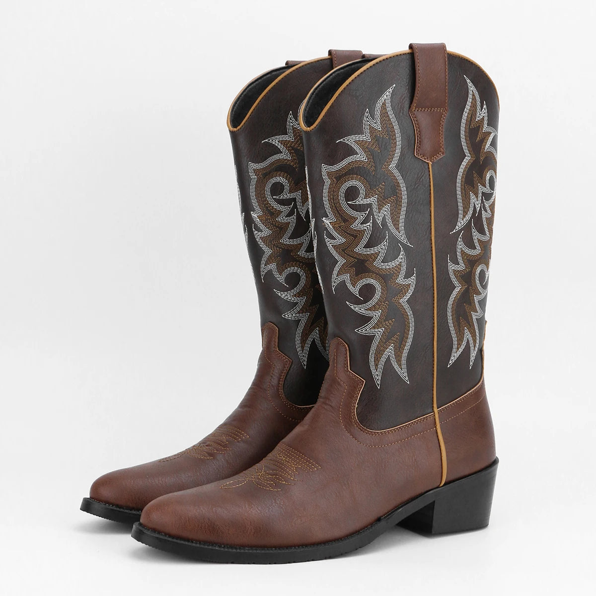 Men's Embroidered Desert Western Cowboy Boots For Everyday Wear