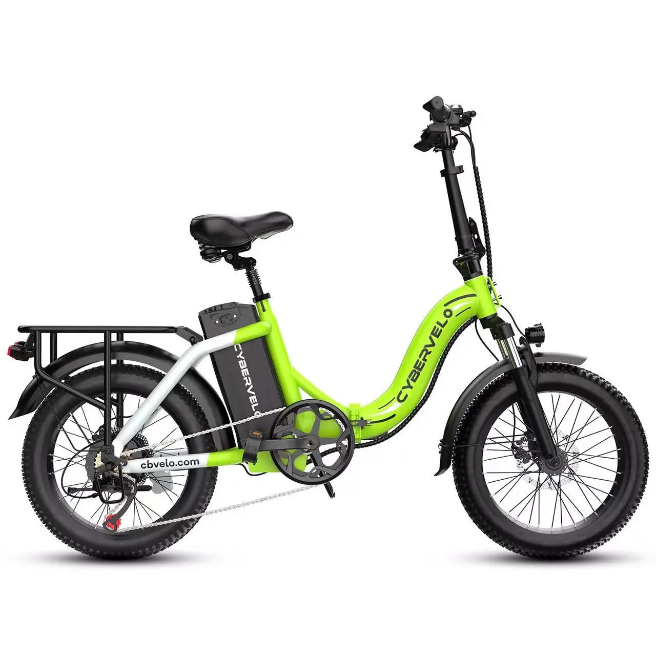 Cybervelo Foldable 1000w Peak Electric Bike With Fat Tires
