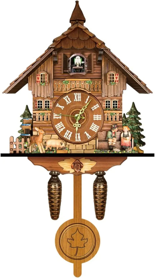 NEW Cuckoo Wall Clock for Living Room, Bedroom, Office, Kitchen, Traditional Northern European Design, Home Decoration Alarm Clock (CL-301)