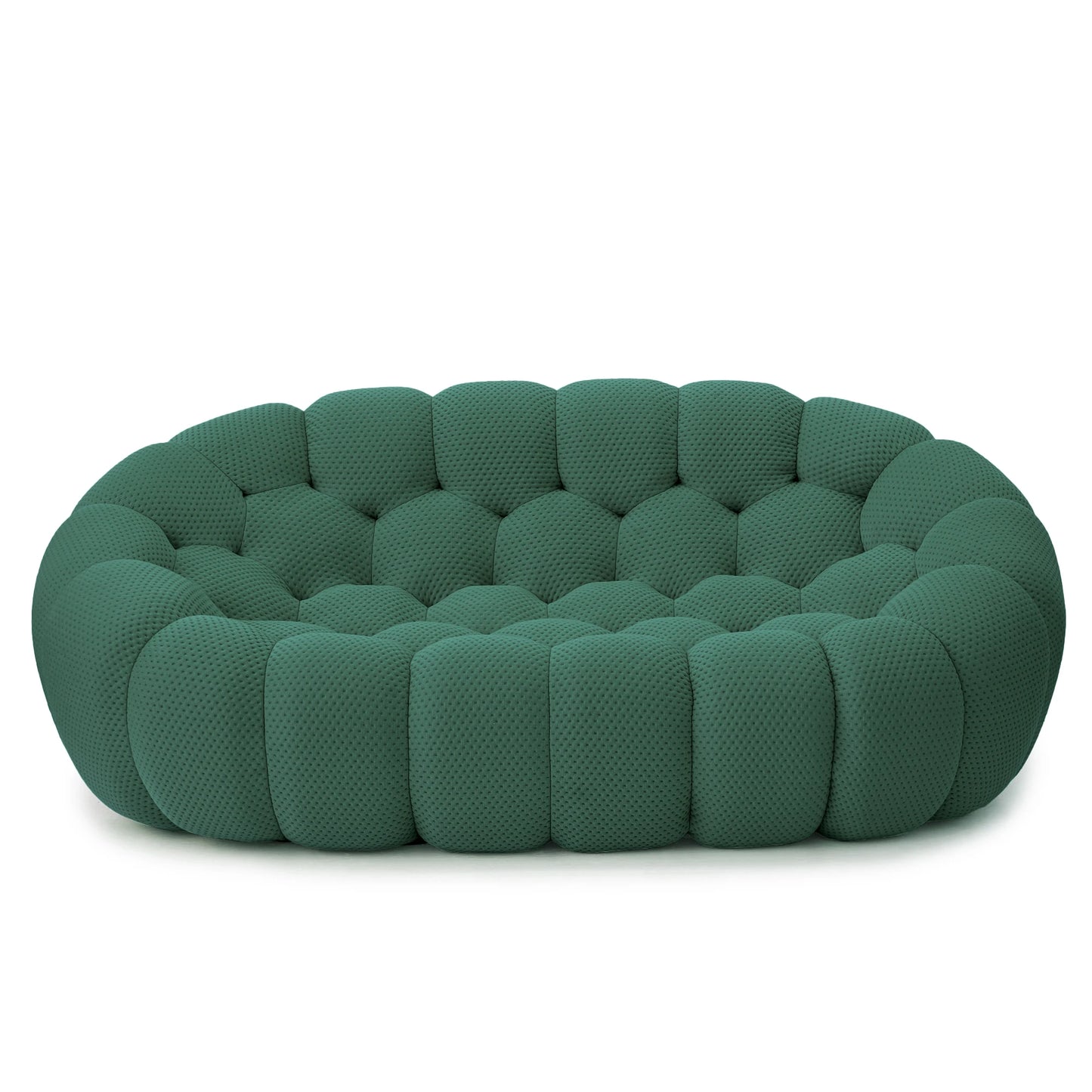 Sdorens Modern Curved Sofa 3D Knitted Fabric Loveseat Living Room