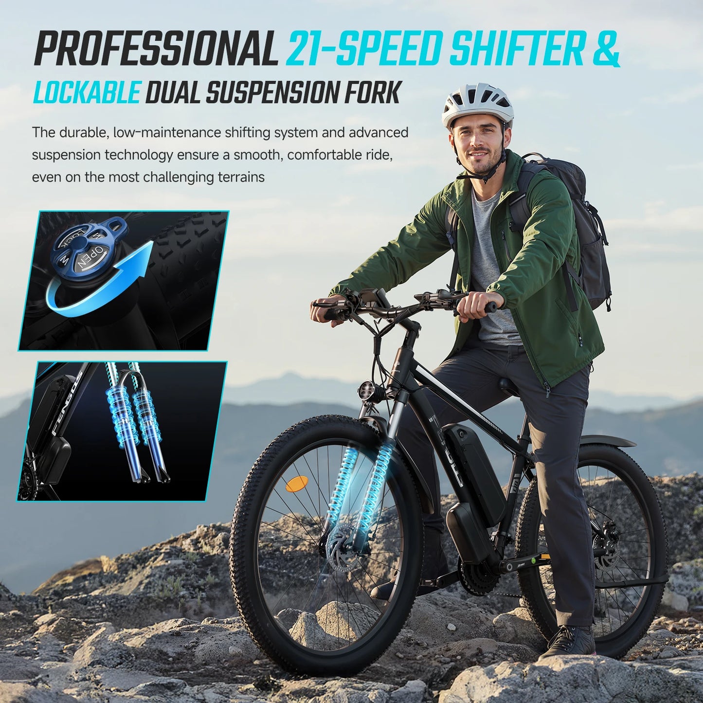 FENGQS Q8 2000W Dual Motor Electric Bicycle 48V 840Wh