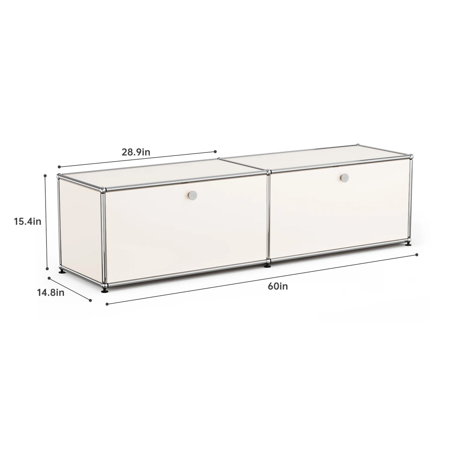 Modern Modular TV Stand Cabinet Stainless Steel Frame Media Console with Storage Drawer Lowboard Living Room Furniture