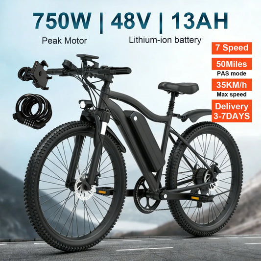 Toofly Electric Mountain Bike With 48V 13Ah Removable Battery