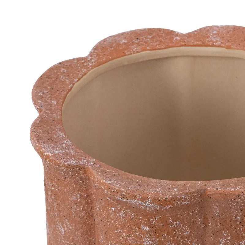 Terracotta Ceramic Flower Planter Pot With Drainage Plug Included