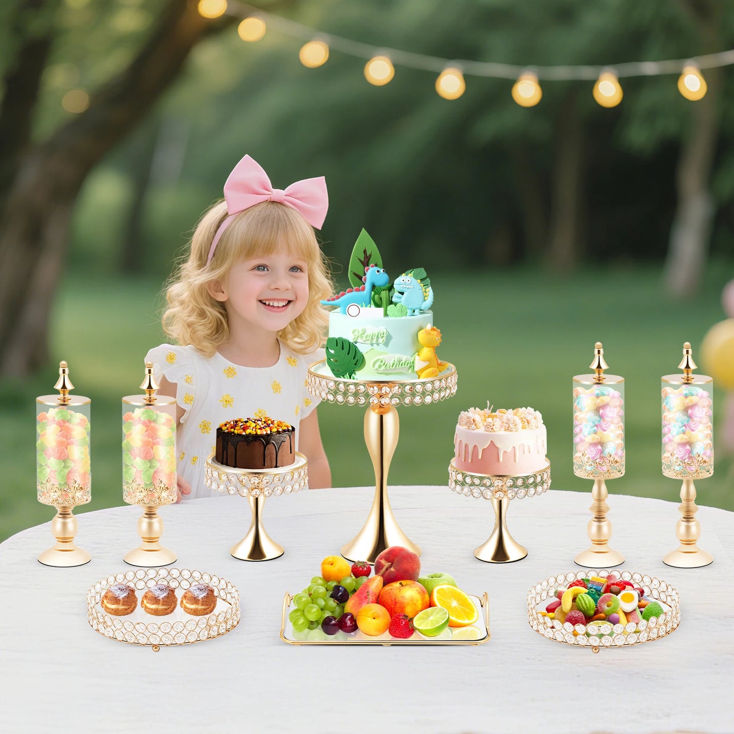 10 Pieces Cake Stand Set for Display And Decoration Ideal for Cake Shops Bakeries Weddings - Kitchen Dining Accessories